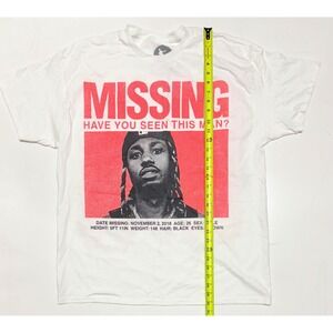 Metro Boomin Missing Have You Seen This Man T Shirt XL White 5 Year Anniversary